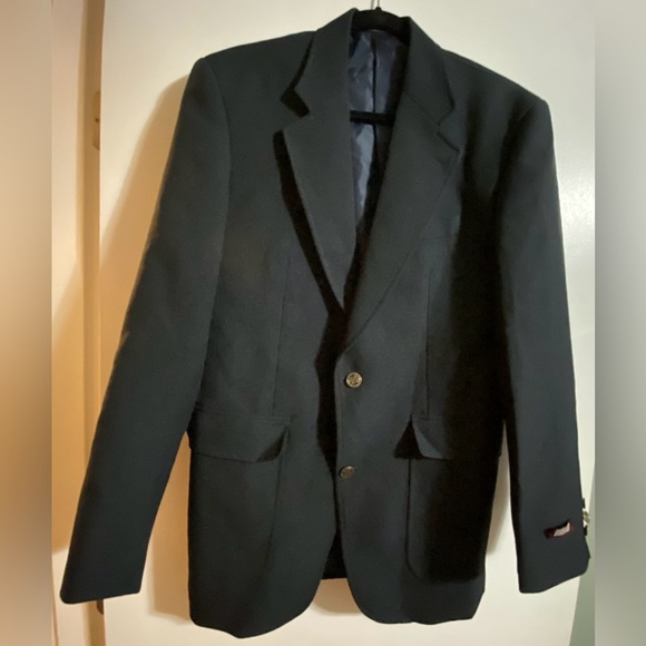 Louis Martin Black Sport Coat Men's Sz 34R - Picture 1 of 16